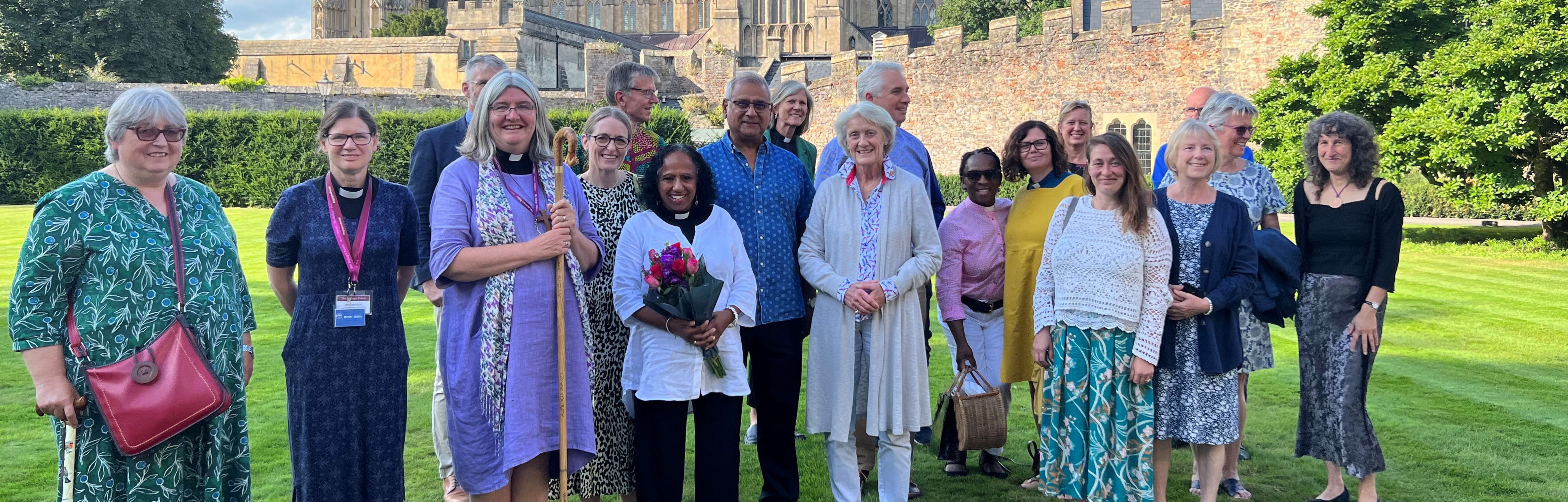 Narinder Tegally and friends at the Bishop's Palace