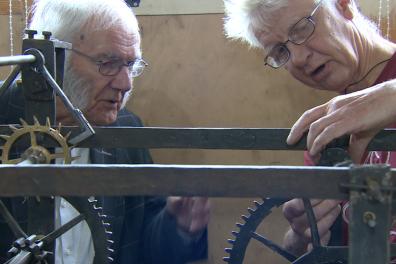 Montaute clock restorer & Humphrey Hamlin who previously restored the clock 2 - Copy.png