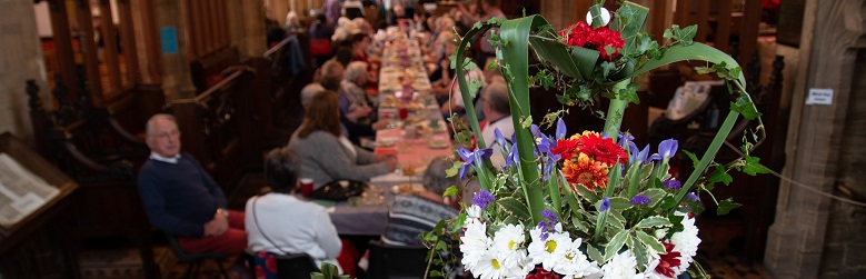 St John's Yeovil flower display and lunch