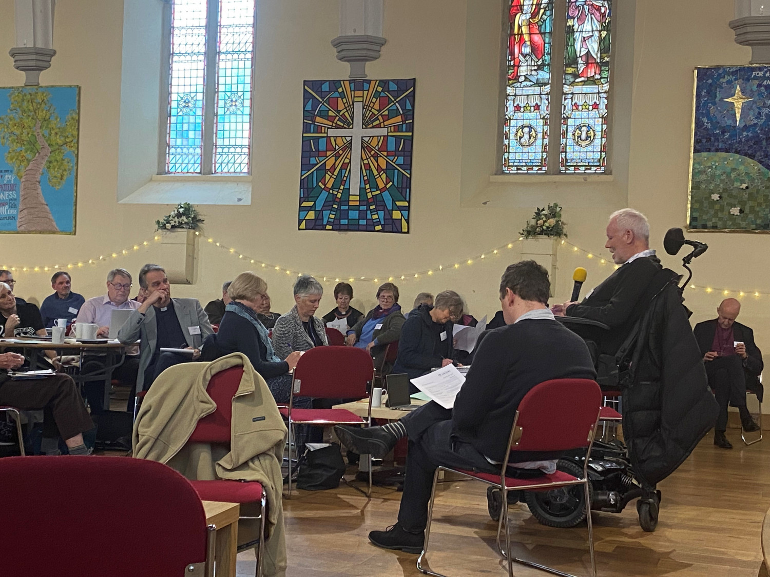 Ian Theodoreson and Matthew Pinnock address Synod